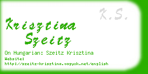 krisztina szeitz business card